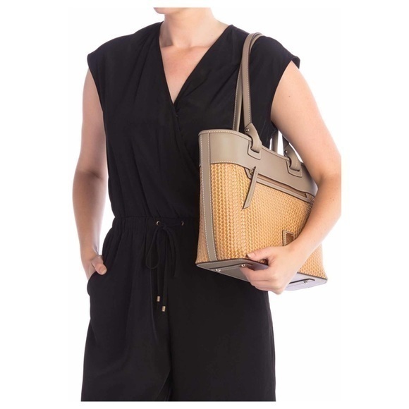 NWT Dooney and Bourke Beacon Woven Native Leather Tote Large Bag